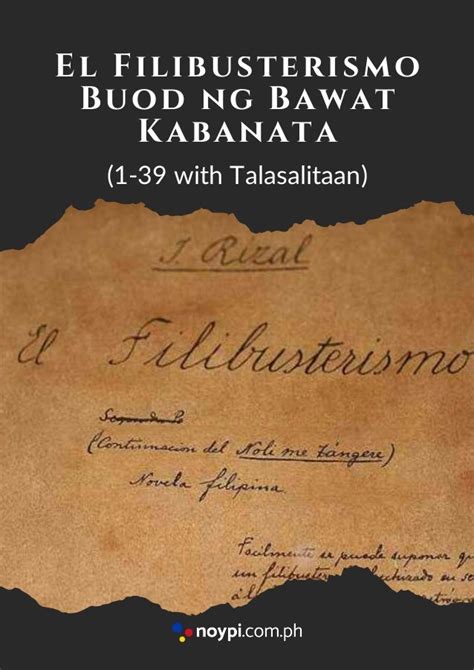 buod ng el filibusterismo|El Filibusterismo .